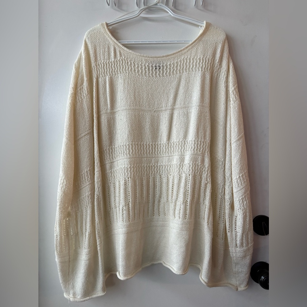 Torrid Cream Knit Sleeveless Sweater